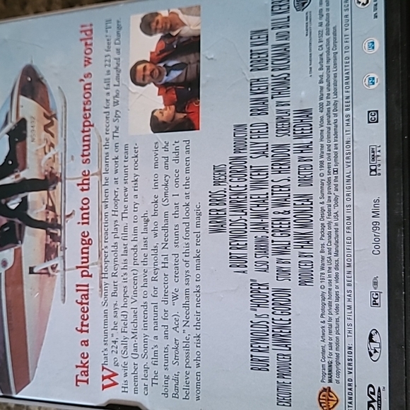 HOPPER DVD Burt Reynolds & Sally Field - Picture 5 of 6